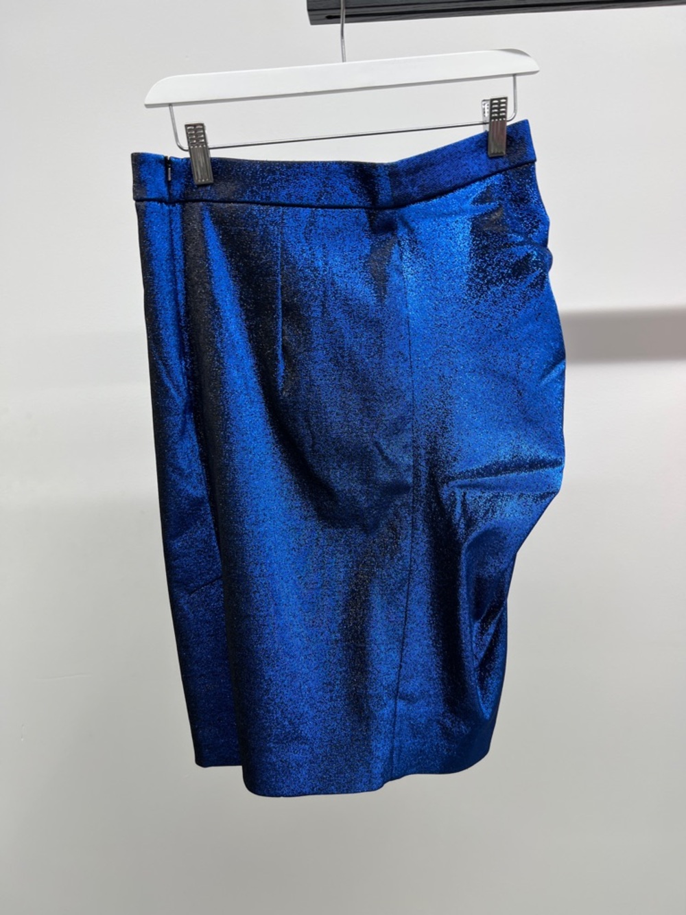 NWT Moschino Shimmering Royal Blue Ruffle Pencil Skirt - Picture 4 of 4